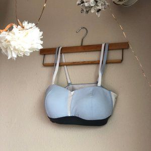 Alo Yoga light blue bra top